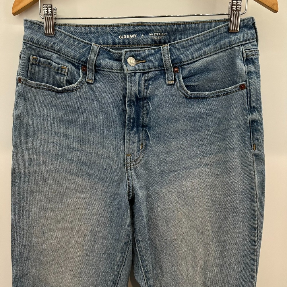 Old Navy Jeans Womens 8‎ Blue High Rise OG Straight Leg Secret Smooth Pockets